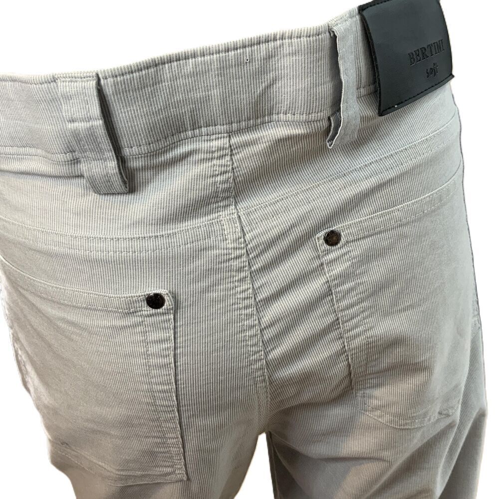 Bertini Light Grey 5 Pocket Button Closure Casual Pants Size 38 Preppy Academia - Picture 8 of 12